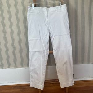 Cache 2000’s Y2K White Capri Pants Zip Hem Cropped